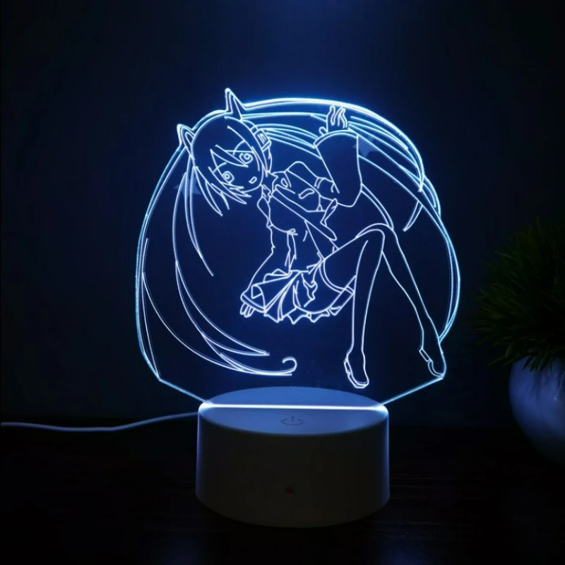 Movie Animation Hatsune Miku Peripheral Anime LED Night Light Room Night Lighting USB Charging Luminous Accessories