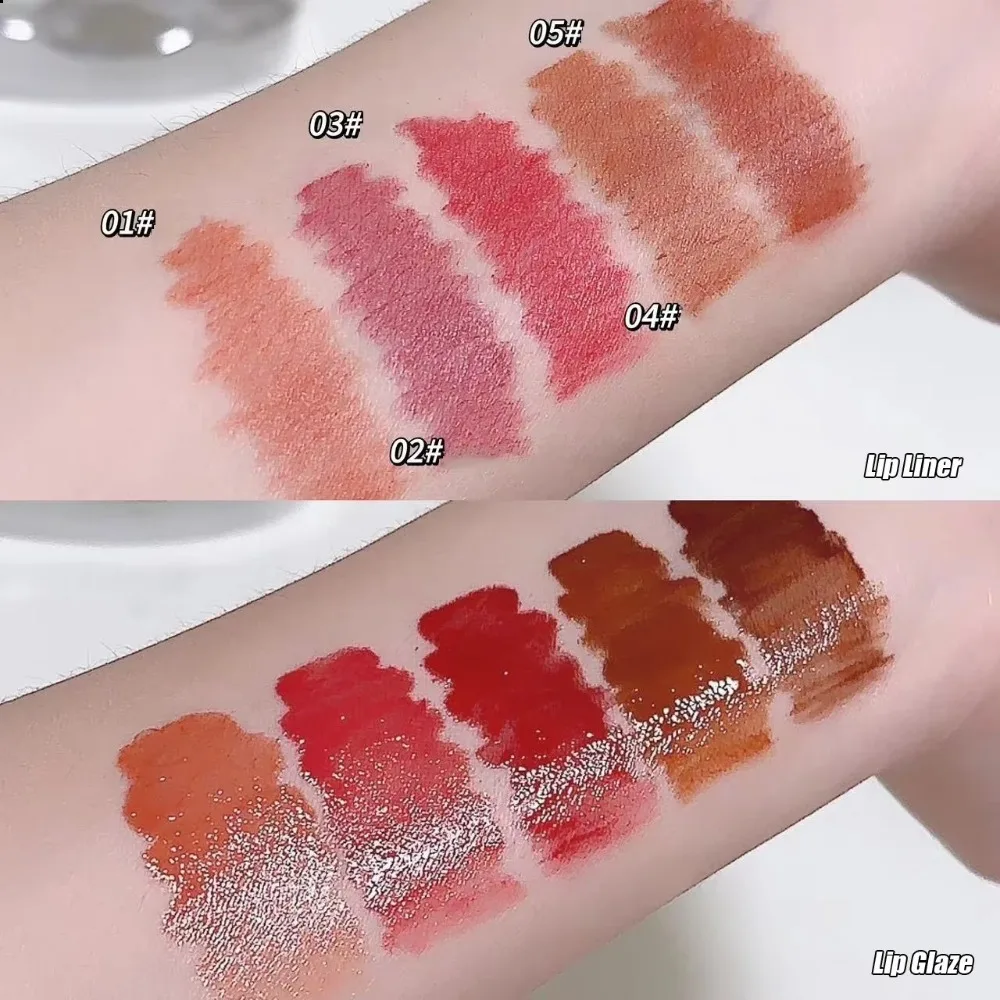 Vernis à lèvres 2 en 1 à Double extrémité, tasse antiadhésive hydratante, stylo imperméable et durable, brillant à lèvres miroir en verre, cosmétique pour femmes