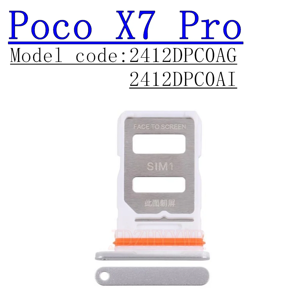Sim قارئ صينية البطاقات ل Xiaomi Poco X7 Pro PocoX7Pro مايكرو SD حامل بطاقة SIM فتحة للبطاقات محول موصل إصلاح أجزاء