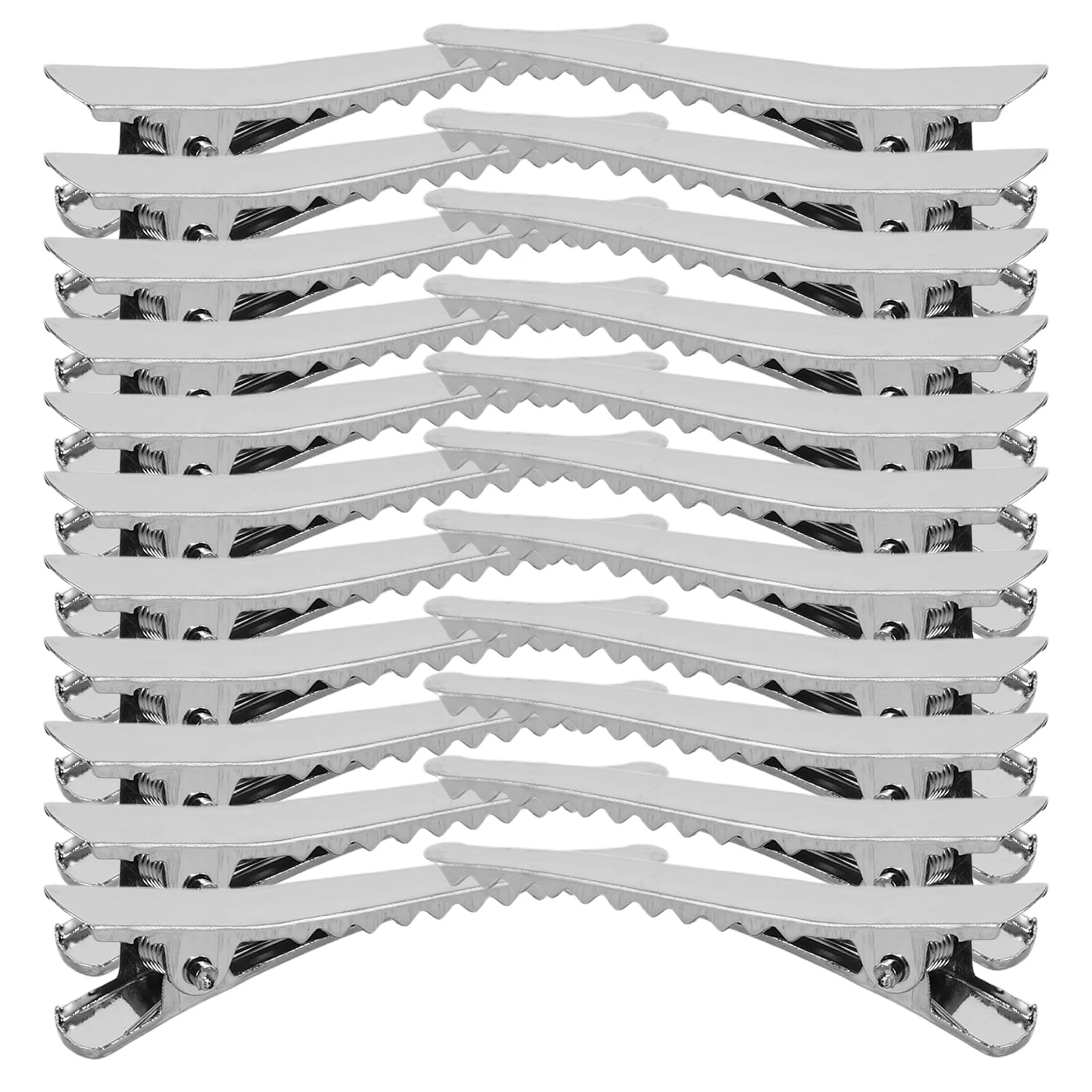 

100pcs Metal Styling Silver Sectioning Clips Women No Damage Secure Grip Portable Duck Billed Hair Accessories For Weddings