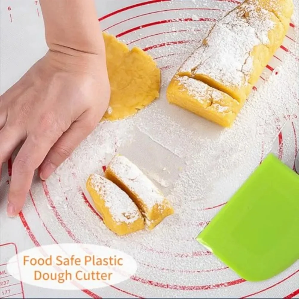 1pcs Dough Scraper Integrated Non Stick Cake Cream Scraper, Household Kneading and Slicing Knife, Kichen DIY Baking Pastry Tool