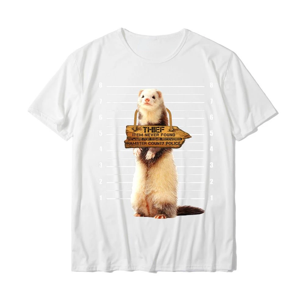 Cute Ferret Thief Funny Animals Man T-Shirt Men New Design Crazy Tops T Shirt Christmas Kawaii Animal Woman T Shirts Design