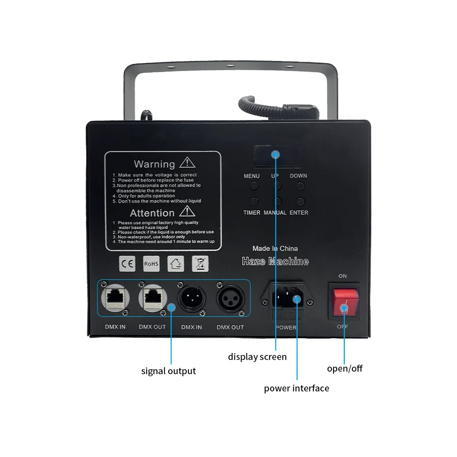 1000 واط آلة لصنع الدخان Waterbase Hazer المرحلة تأثير DMX التحكم اللاسلكي ل Dj ديسكو تظهر الأحداث حفل زفاف عن بعد DMX Fazer Fo #4