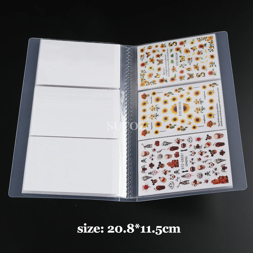 84 Slots Nail Stickers Storage Book Empty Album For Sliders Colletcing Decal Nail Display Holder Manicure Organizer Case LEB2011