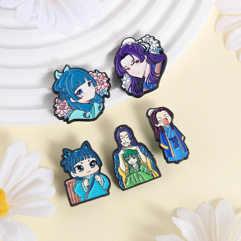 Maomao Light Novel Brosche Emaille-Pins – Süße japanische Anime-Cartoon-Charakter-Broschen, Anstecknadeln, Schmuckgeschenk für Fans und Freunde – Detail 5
