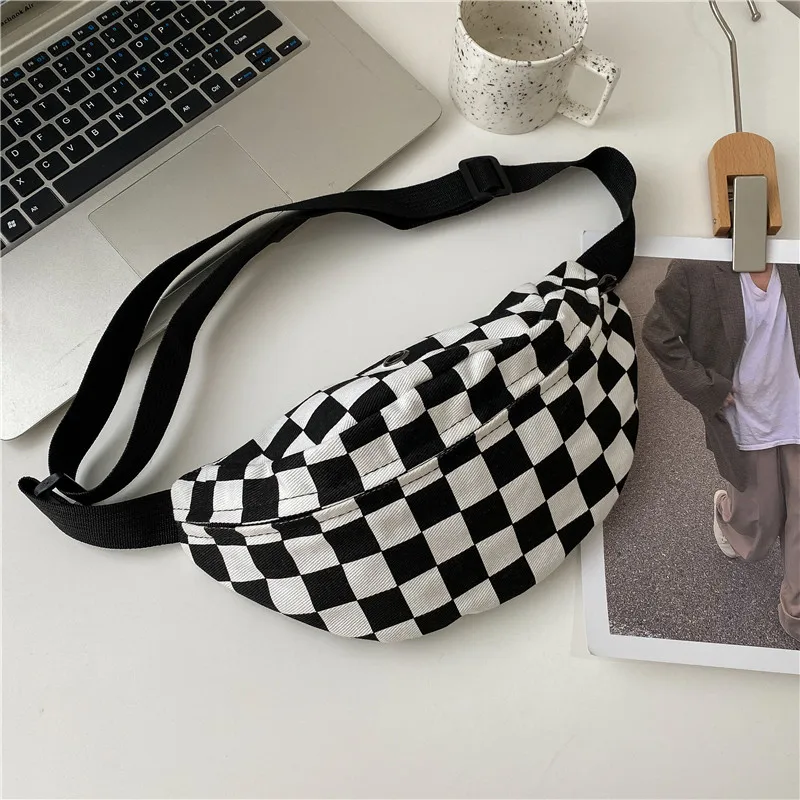 Checkered Women Chest Bags Versatile Shoulder Bag for Women Student Leather Bags for Women Designer Bag Bolsas De Mujer Tote Bag