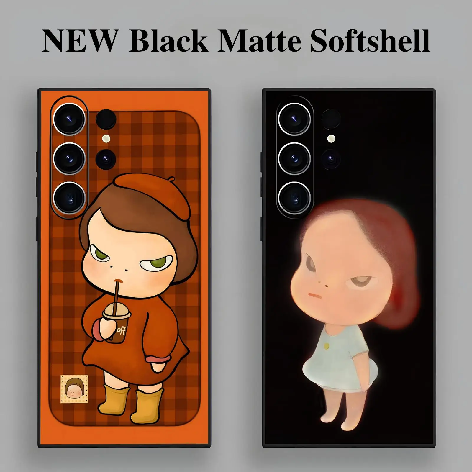 Phone Case For Samsung S26 S25 S24 S23 S22 S21 S20 Ultra Note20 Anti-Drop Soft Black Case Y-Yoshitomo-ES Nara