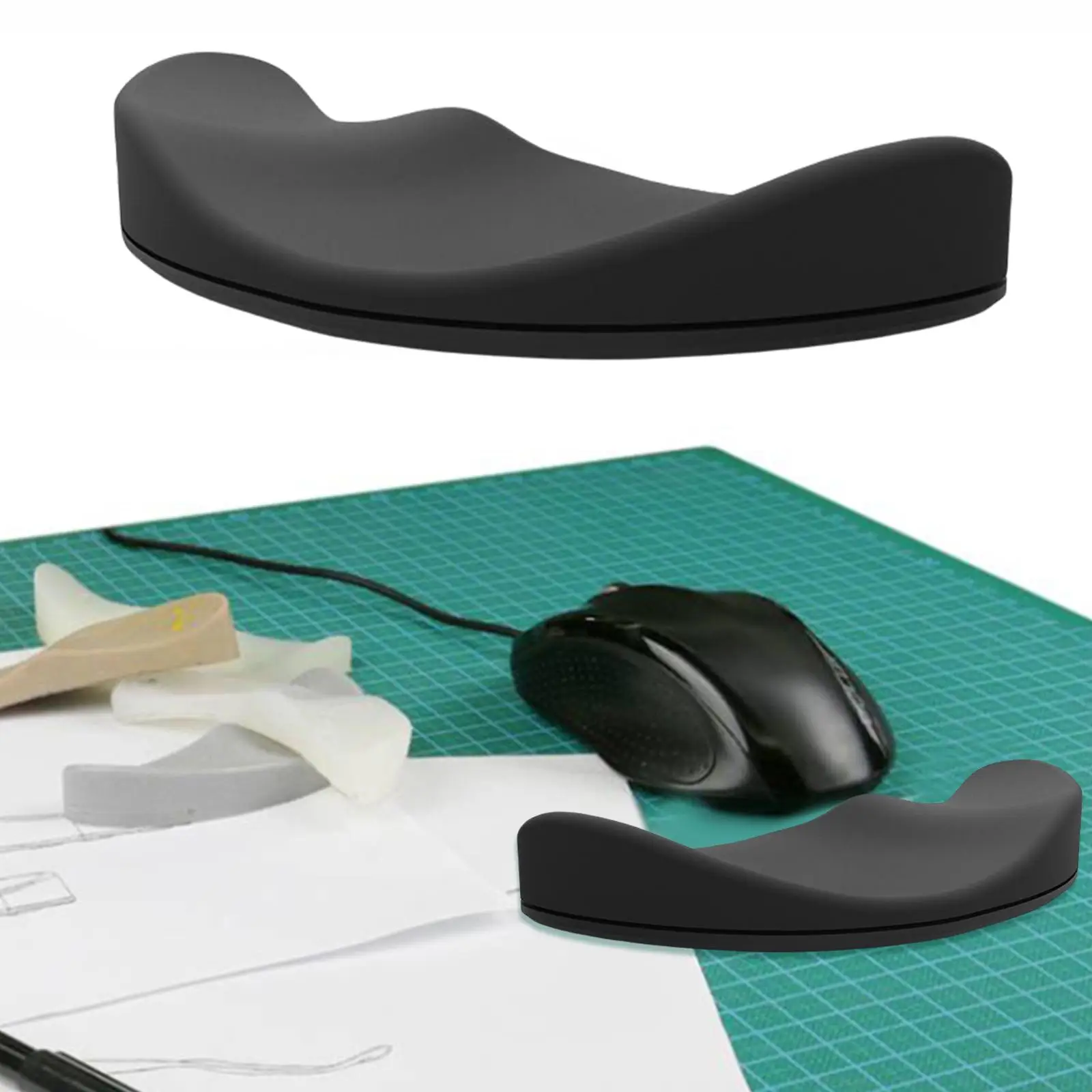 

Mouse Wrist Rest Ergonomic Support Non-Slip Mouse Palm Pad Cushion Soft Keyboard Wrist Rest Pad for Home Computer Laptop Office
