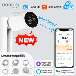 Tuya-インテリジェントサーモスタットアクチュエータ,wifi,サーモスタット,温度コントローラー,Alexa, Google Home,新品