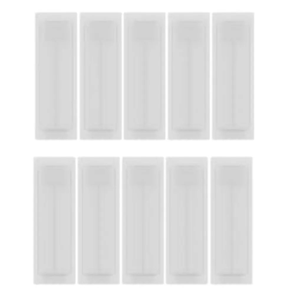100Pcs White ABS Electrical Panel Slot Covers 54x18mm Modular Hole For Fuse Box Distribution Board Safety Blank Accessories
