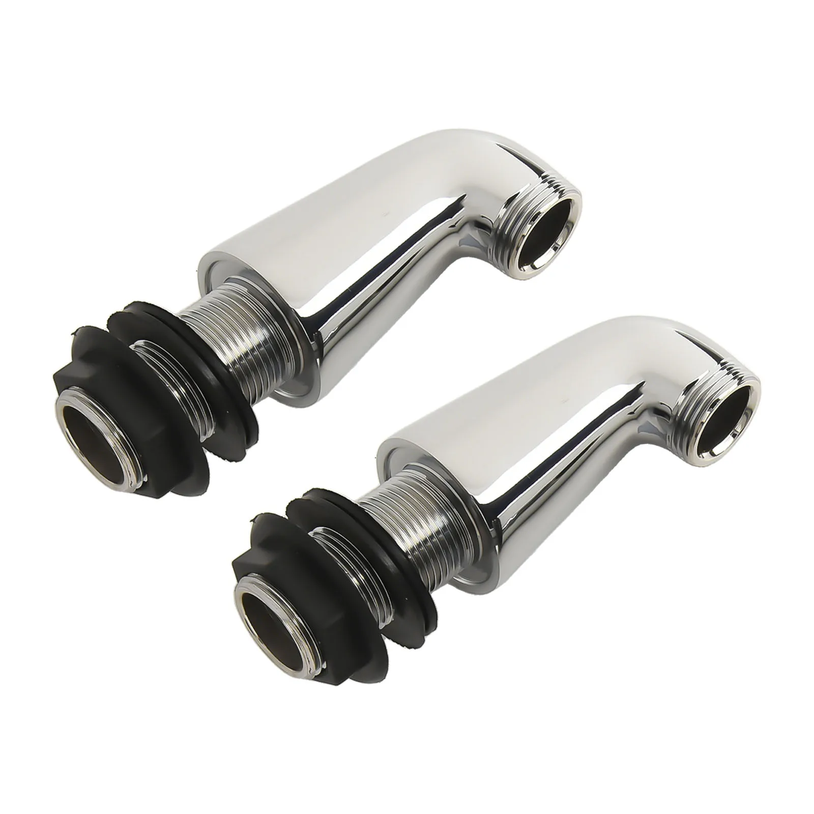 

2 Pcs Chrome Deck Mounted Bath Filler Shower Mixer Tap Legs Adapter Extension Bathroom Brass Silver Faucet Douche Accessories