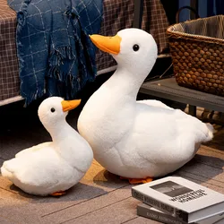 Juguete de peluche realista de pato Cole para niños, juguete de simulación de pato blanco, como Ganso, almohada, regalo de animal de agua