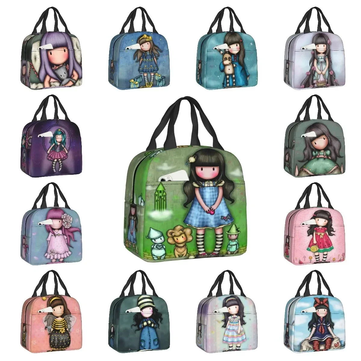 

Custom Goliath Doll Gorjuss Lunch Bag Men Women Thermal Cooler Insulated Lunch Boxes for Children School