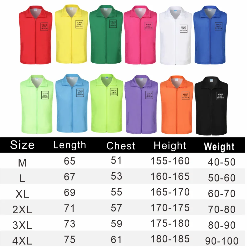 Summer New Style Sleeveless Thin Breathable Vest Event Volunteer Vest Universal Men And Women Customized Company Brand Logo 2024