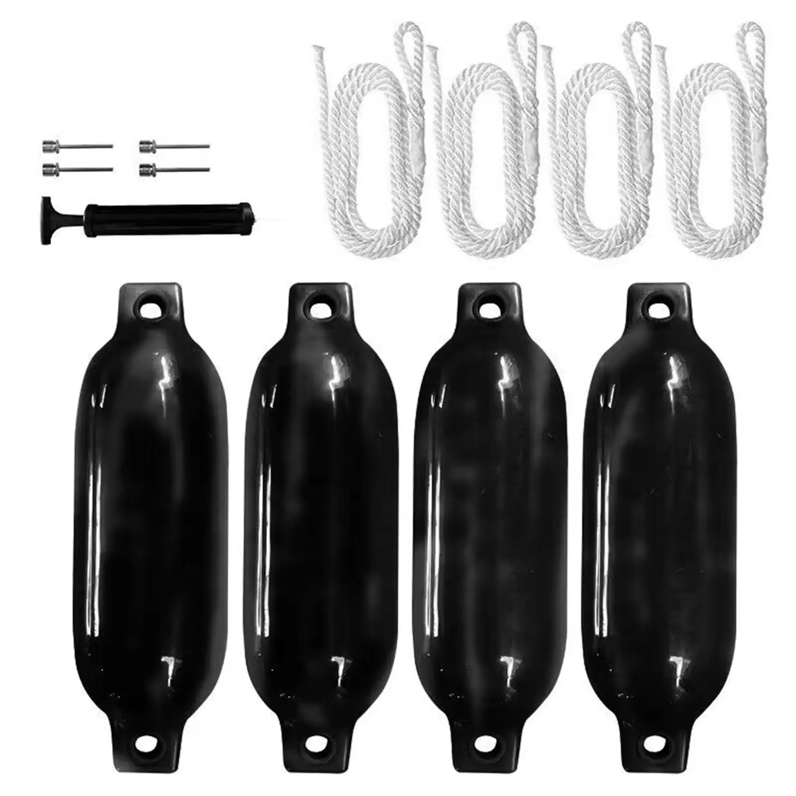 

Strong PVC Marine Boat Fenders Inflatable Bumper Kit 4 Pack for Outdoor Sport Yacht Docking Protection