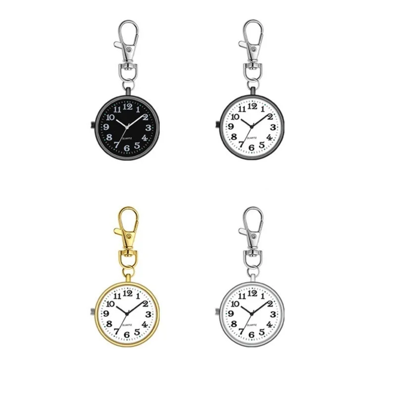 2Pcs Mini Retro Pocket Watch Old Man Student Keychain Watch Nurse Watch Portable Pocket Watch Unique Watch