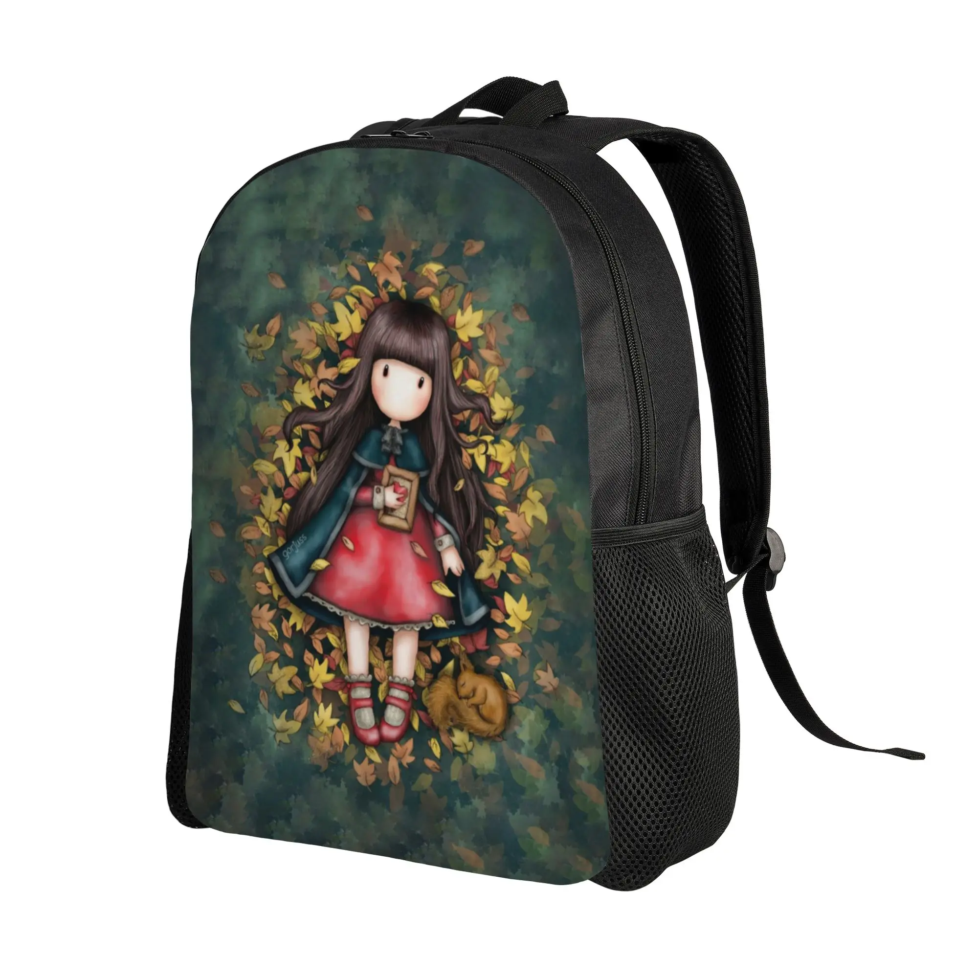 S-Santoro G-Gorjuss Doll Casual Backpack with Pocket High School Work Art Cute Cartoon Daypack for Men Women Laptop Shoulder Bag