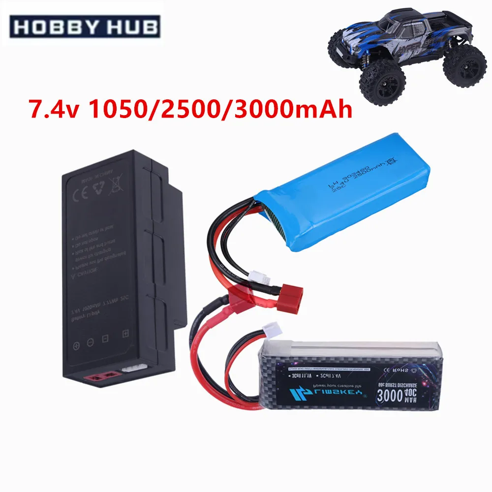 2S 7,4 V 1050 mAh 2500 mah 3000 mah Lipo batterie Für MJX Hyper Go H16H H16E 16207 16208 16209 16210 1/16 RC Lkw Racing Auto Teile