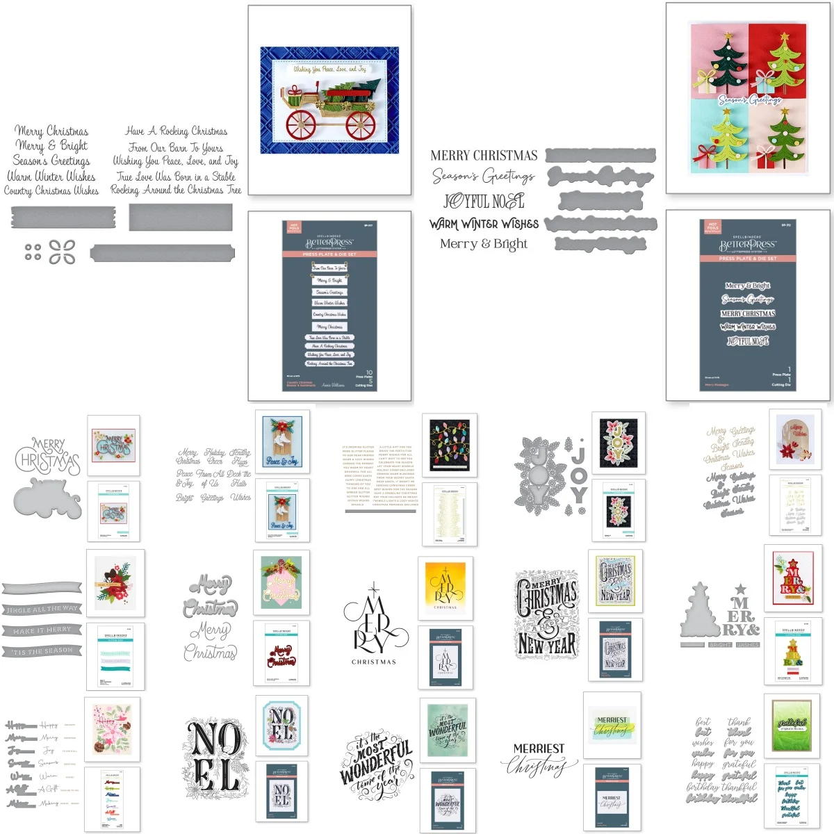 

Christmas Sentiments Note Metal Cutting Dies for DIY Decorating Scrapbook Paper Card Album Embossing Craft Die Cut 2025 New