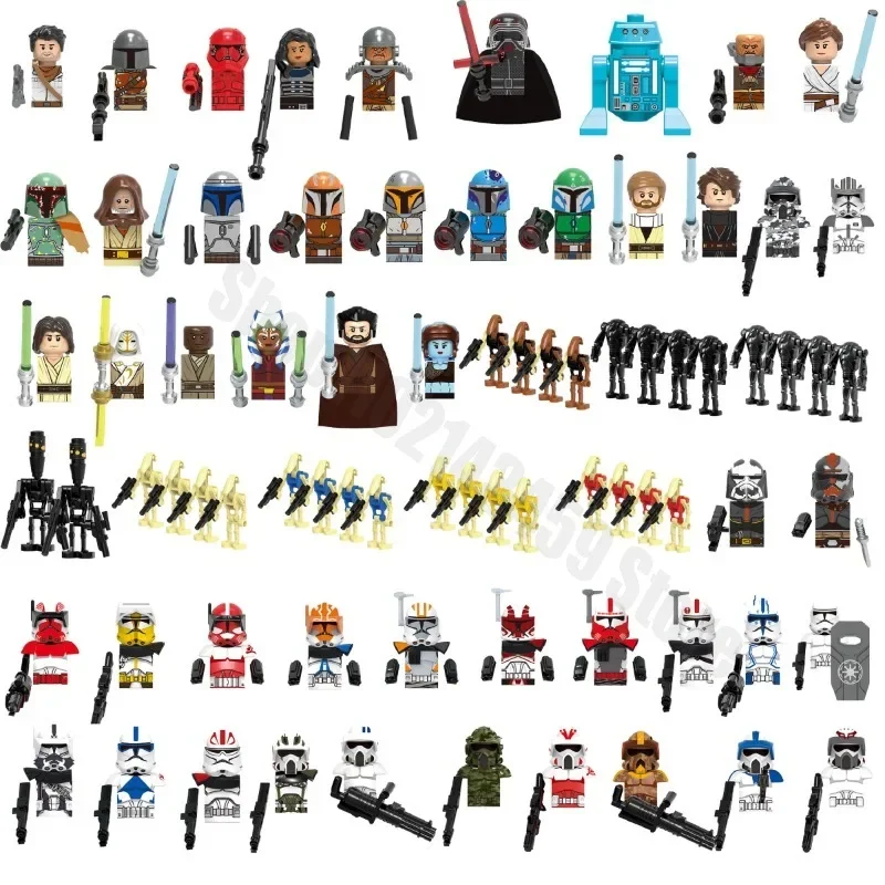 G0001 G0214 Hunter Fox Cody Droid Mini Action Toy Figura Building Blocks Anime Figs Bricks Warfare Dolls Assemble Birthday Gifit