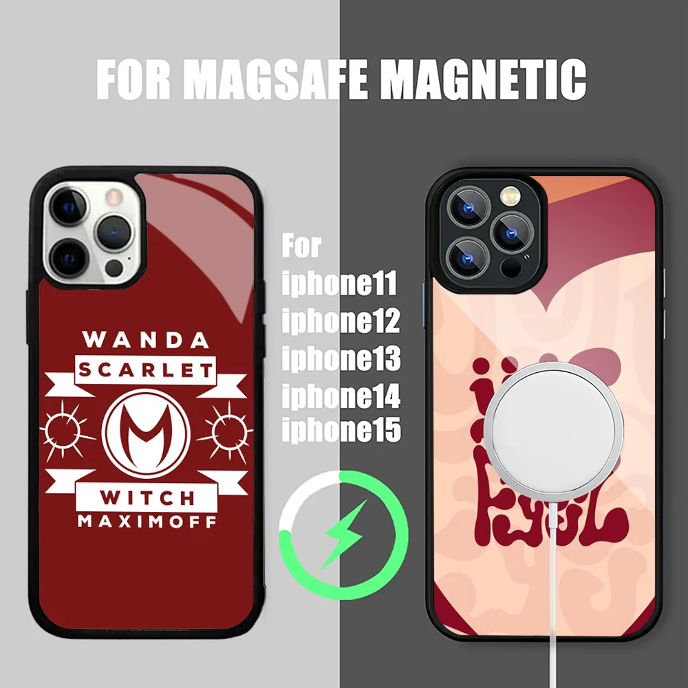 Wanda Maximoff Phone Case For IPhone 15 14 13 Pro Max 11 12 Mini Alex Mirror For Magsafe Wireless Charging Cover