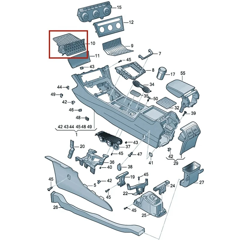 5GG 857337   Voor VW Golf MK7 Auto-interieur Midden Asbak Trim Cover Opbergvak Asbak 5GG 863391