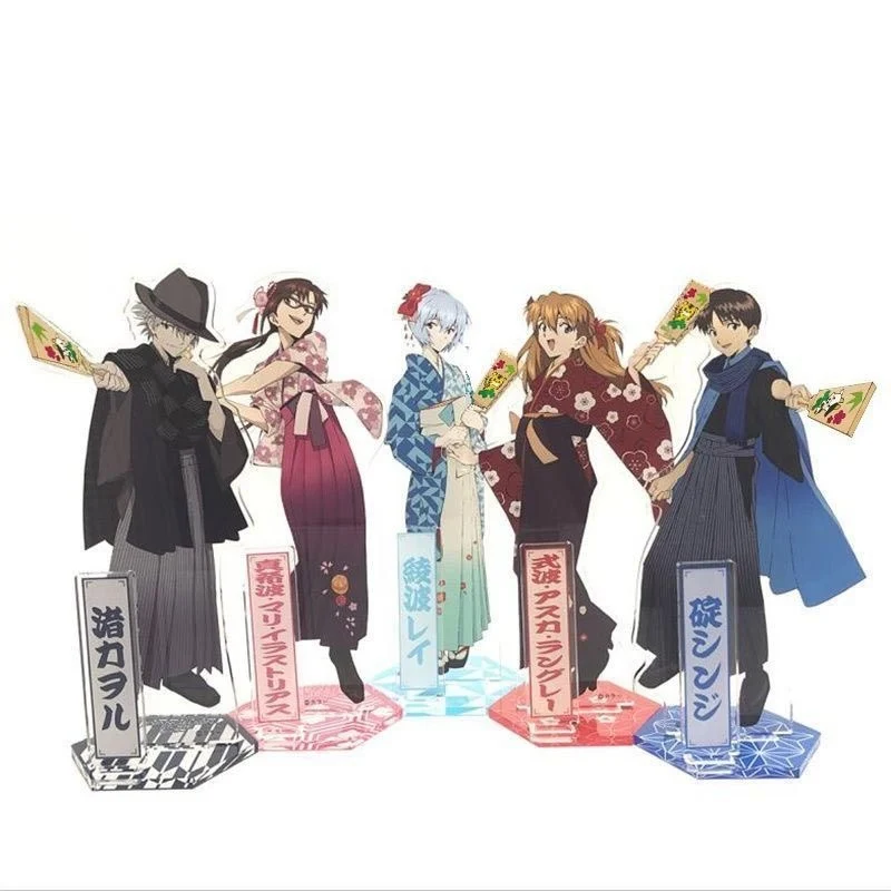 Figura de animación de neón GENESIS EVANGELION, EVA, Ayanami Rei Asuka Ikari Shinji, soporte acrílico, adornos decorativos de escritorio, 12cm