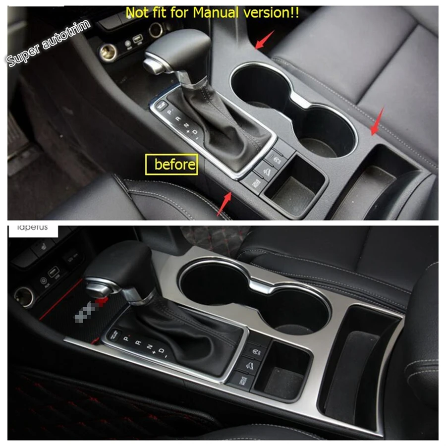 LHD Front Central Control Water Cup Holder Panel Cover Trim For KIA Sportage Automatic Model 2016 - 2020 Accessories Interior