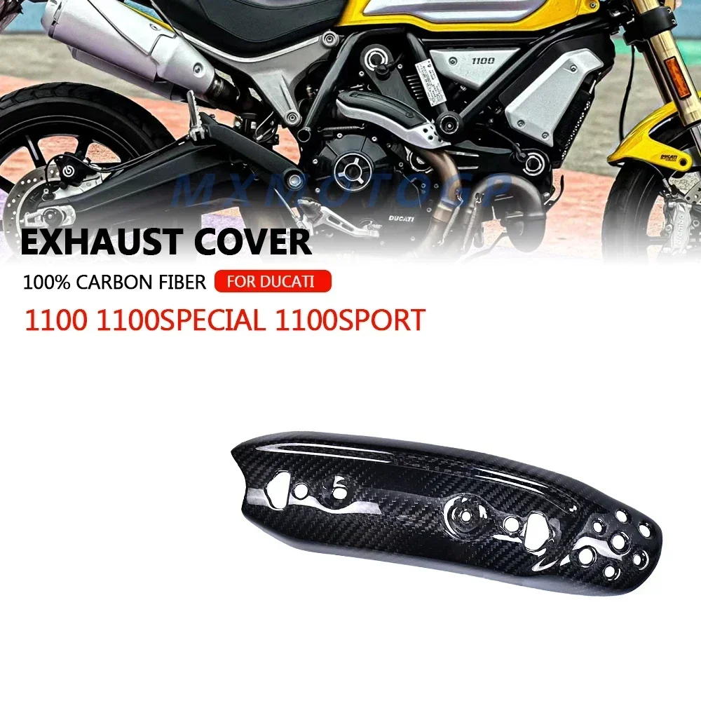 

100% Carbon Fiber For Ducati 1100 1100Special 1100Sport 2018 2019 Exhaust Cover Fairing Motorcycle Accessories