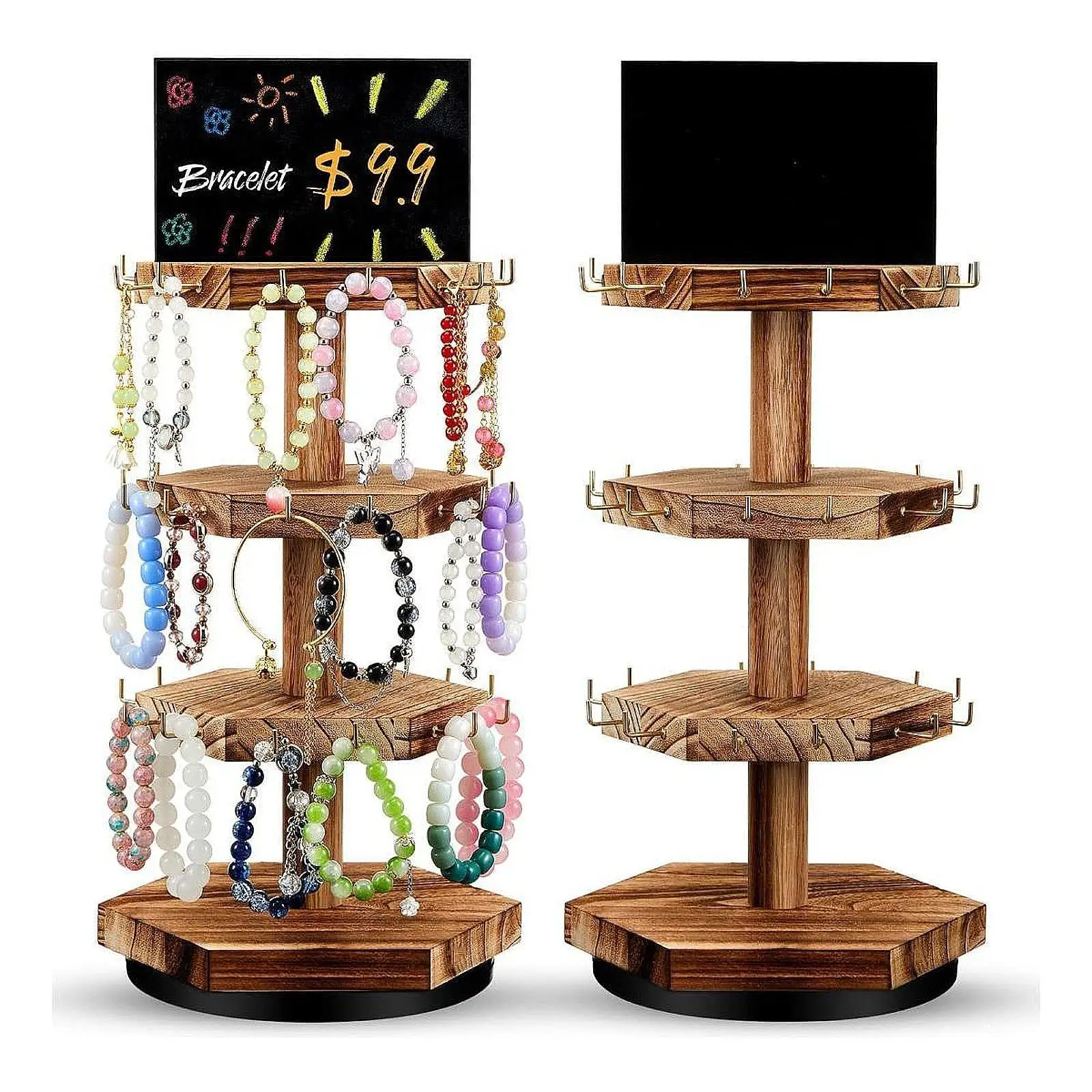 

Rotating Jewelry Storage Organizer Display Holder for Pendant Bracelets Home
