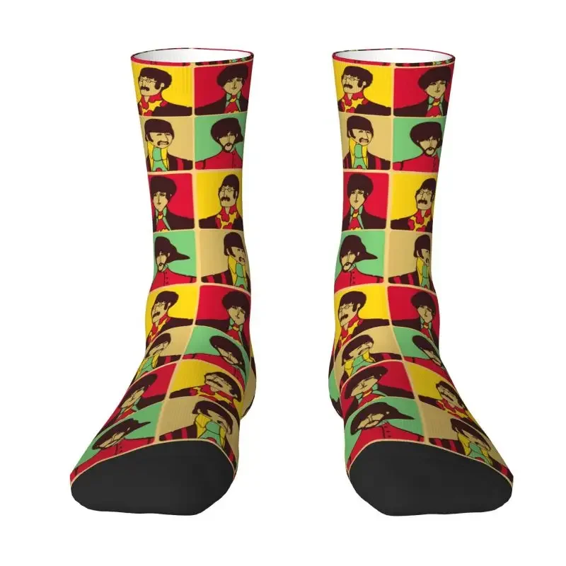 The Beatle Heavy Metal Rock Men's Crazy Crew Socks Unisex Fun 3D Printed Dress Socks