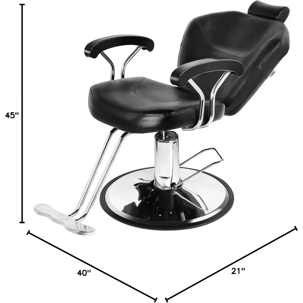 Парикмахерское кресло, парикмахерское универсальное кресло для парикмахерского салона, 40 дюймов Д X 25 дюймов Ш X 45 дюймов В, салонные кресла для парикмахера