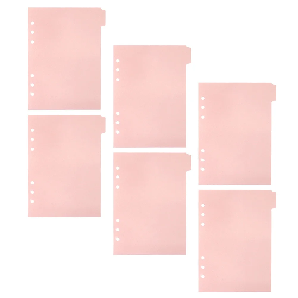 

6 Pcs Partition Baffle Insertable Dividers Binder Clips Household Index Detachable Professional Tabs