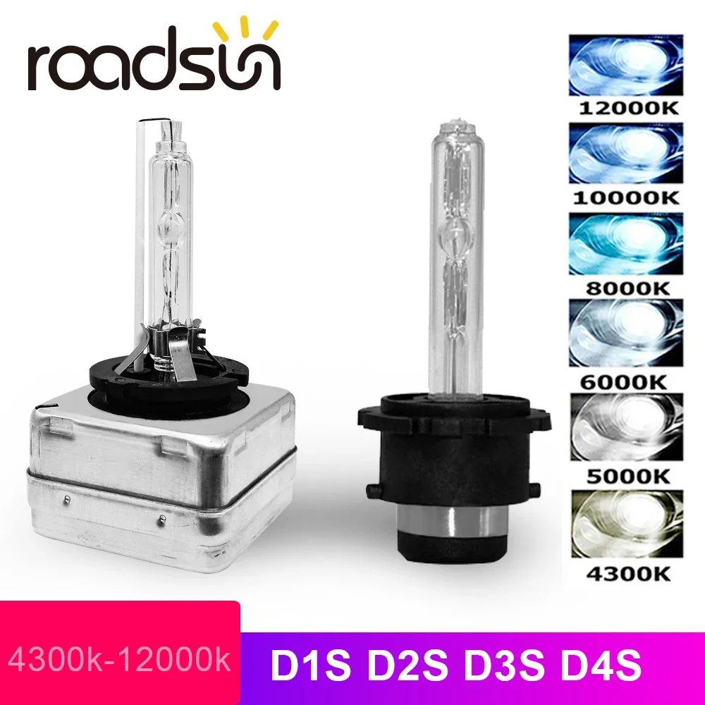 roadsun 2pcs 35W D1S D2S HID Bulb CBI HID Xenon headlight 3000K 4300K 5000K 6000K 8000K 10000K 12000K CBI HID xenon headlamp 12V