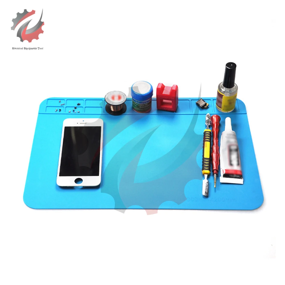 30X20cm Soldering Mat Antistatic Heat Resistant Insulation Work Mat Soldering Station Silicone Repair Pad Maintenance Platform