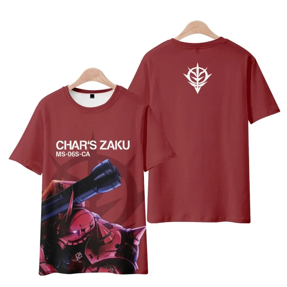 

MINISO GUNDAM Men‘s Summer Clothes Trendy Brand Round Neck Quick-drying T-shirt Short-sleeved Outdoor Adult Motorcycle Tees Top