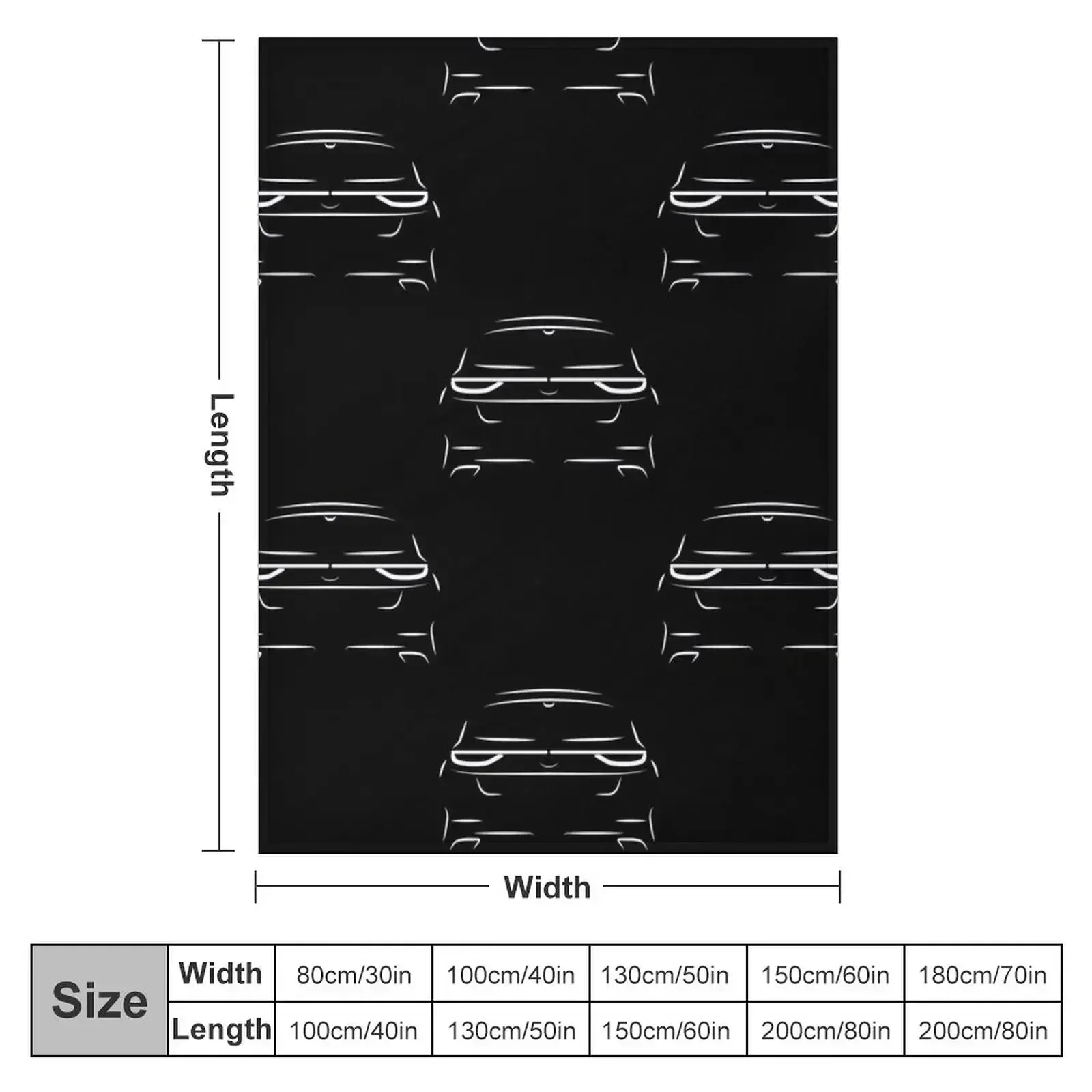 Kia Proceed GT Wagon Silhouette Throw Blanket valentine gift ideas Flannel Fabric Sofa Throw For Baby Blankets