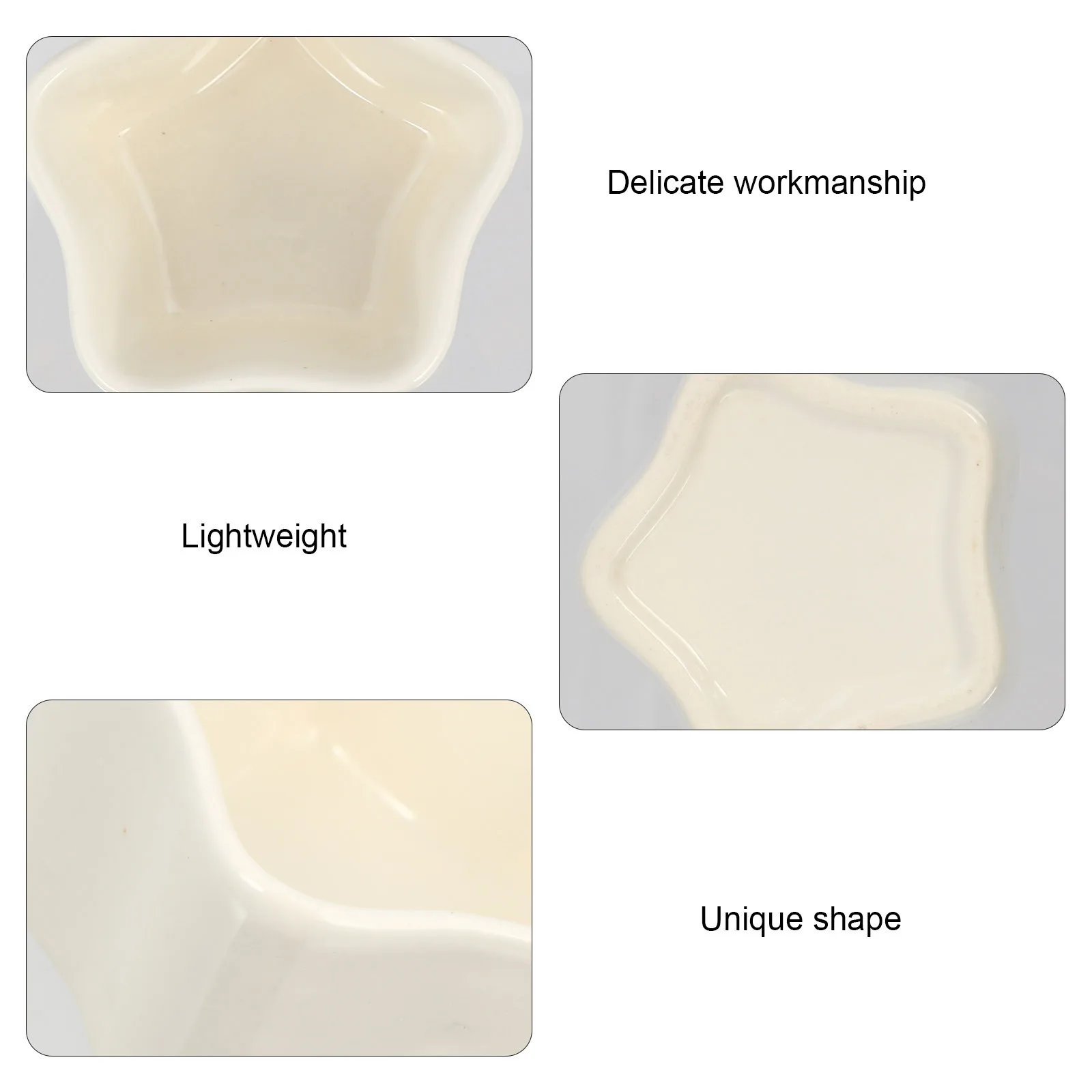 

5Pcs Mousse Ceramic Cups Star Shape Premium Dessert Baking Mold Pudding Jelly Baking Cups DIY Bakeware Mousse Mold