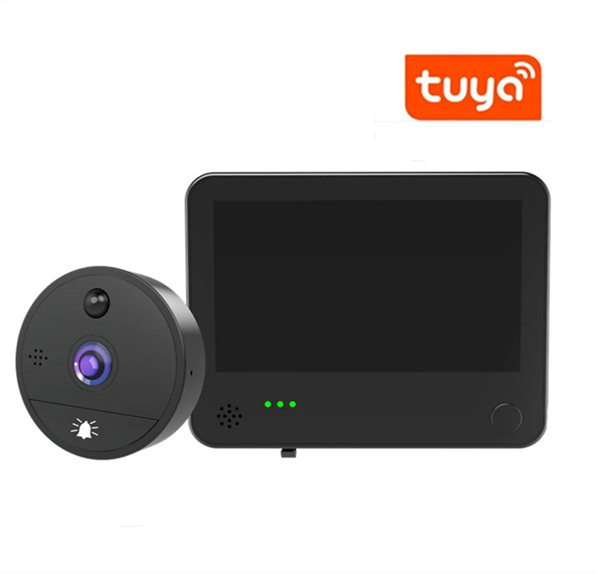 4.3 inch 2MP 1080P Tuya WiFi Doorbell Visual Door Peephole Video Eye Night PIR Home Security Wireless Intercom For IOS Android