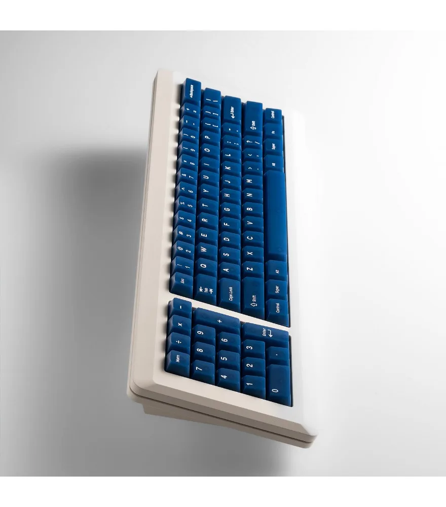 

Dark blue fog-transparent keycap 132 keys PC pad printing customized original high-quality Wooting and other magnetic