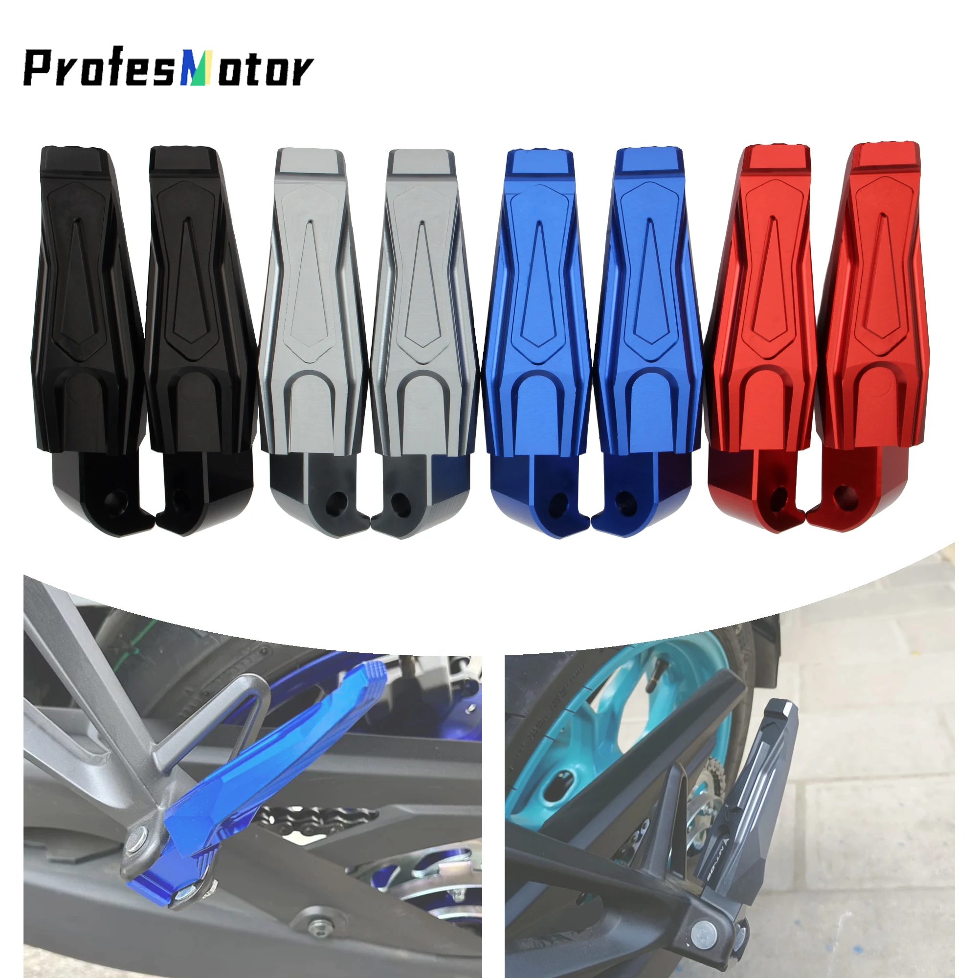 

For YAMAHA FZ-07 Motorcycle CNC Rear Passenger Foot Peg Footrests Footpeg Pedal NMAX155 TMAX 530 Modified Accessories 2013-2019