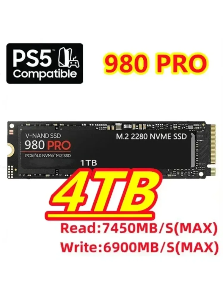 Hochgeschwindigkeits-980 PRO PCIe4.0 x4 M.2 2280 NVMe TLC 3D Interne SSD 1TB 2TB 4TB 8TB Speicher-Upgrade-Festplatte für PS5 Gaming Desktop Note