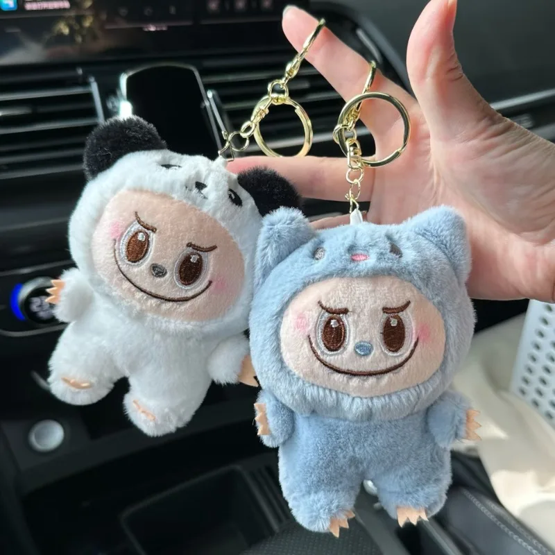 LABUBU New Monster Plush Key Chain Bag Decoration Accessories Plush Doll Bag Pendant Decoration Keychain Women Girls Gifts