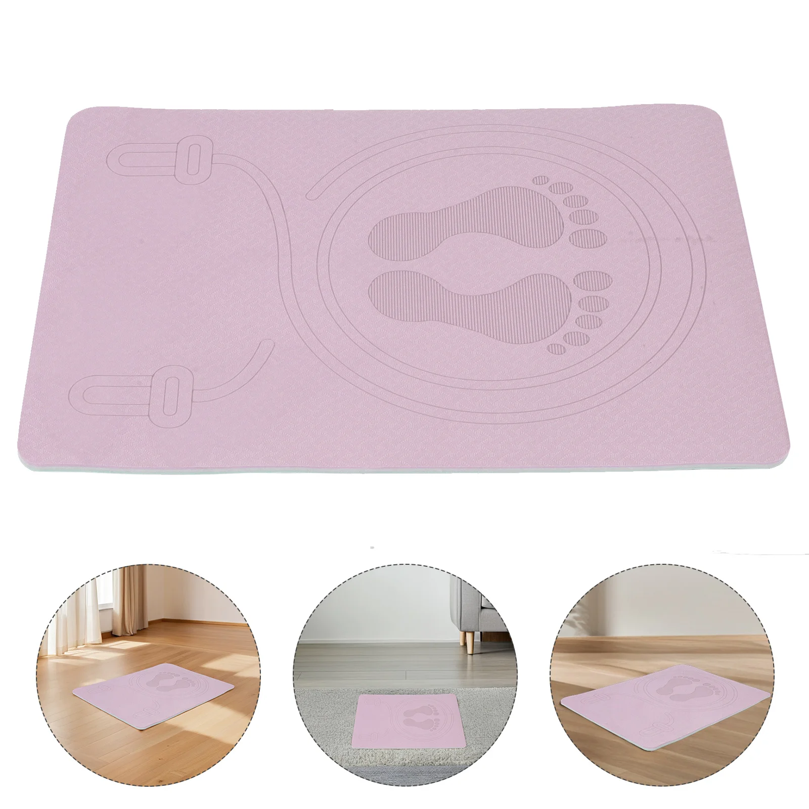 

Jump Rope Mat Tpe Shock Absorbing Indoor Exercise Mat for Gym Home Quiet Skipping Pad Reducing Noise Protecting Floors