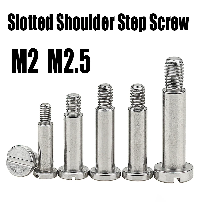 1PCS M2 M2.5 Stainless Steel Flat Slotted One-word Slot Positioning Shoulder Step Screw Plug Limit Screw Bearing Bolt