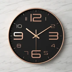 Minimalist Three-dimensional Digital Wall Clock Non-punching Silent Non-ticking Wall Clock for Kitchen Bedroom  Study