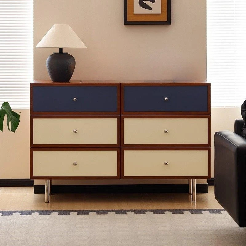 Solid wood chest of drawers, bedroom storage locker, living room wall cabinet