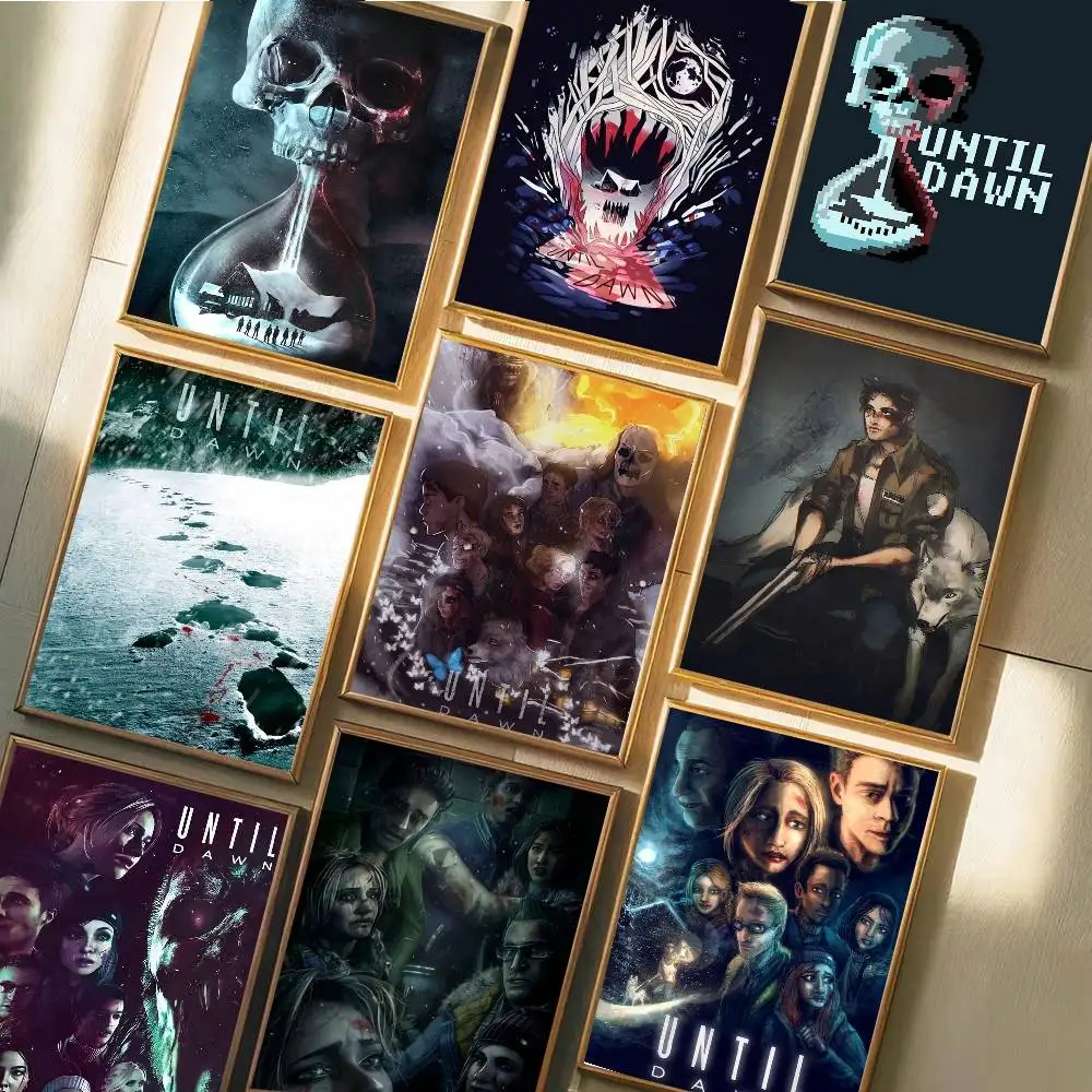 Game Until Dawn Poster Self-adhesive Art Waterproof Paper Sticker Coffee House Bar Room Wall Decor