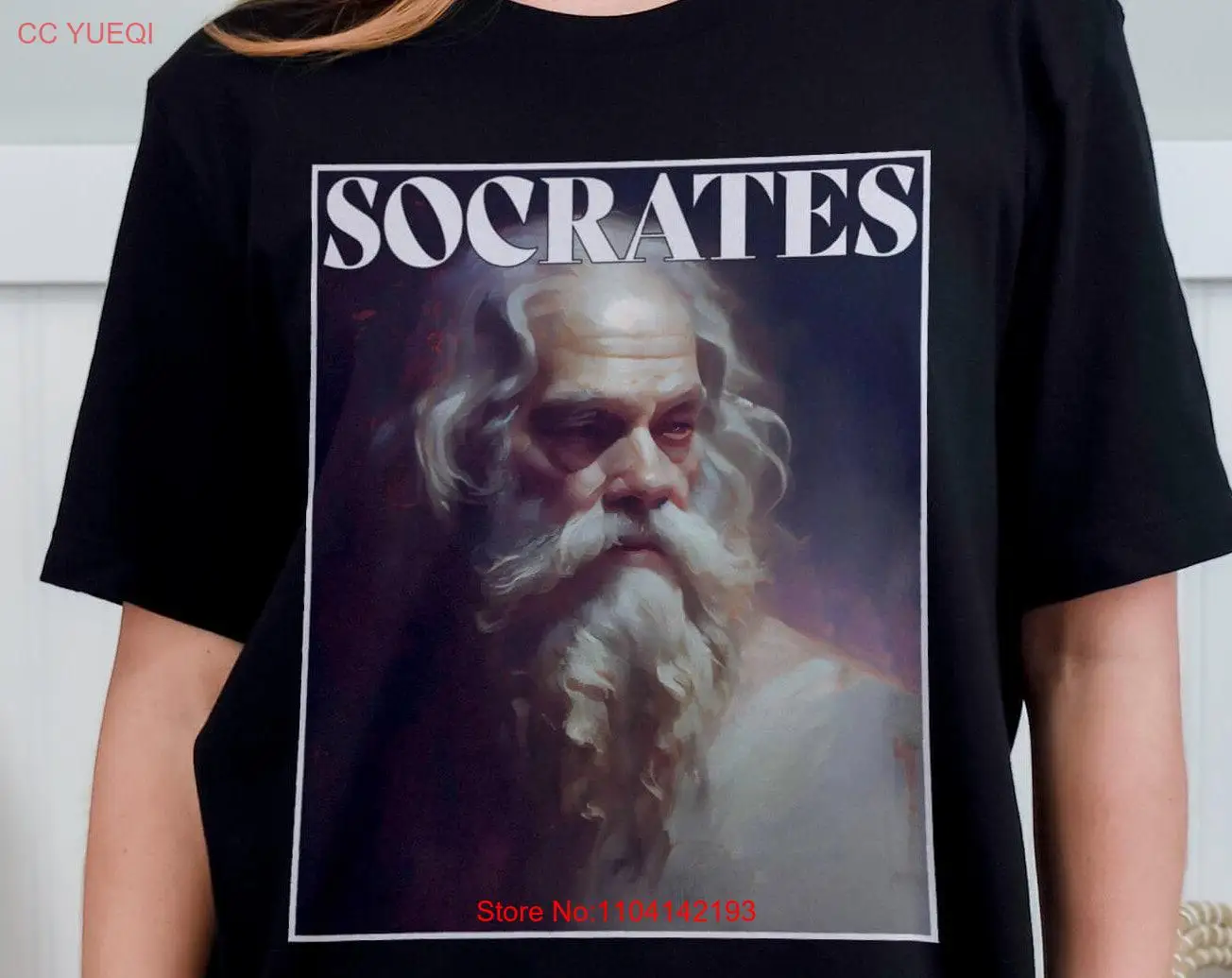 Socrates Oil Painting T Shirt 2 Philosophy History Mindspring Retreat long or short sleeves