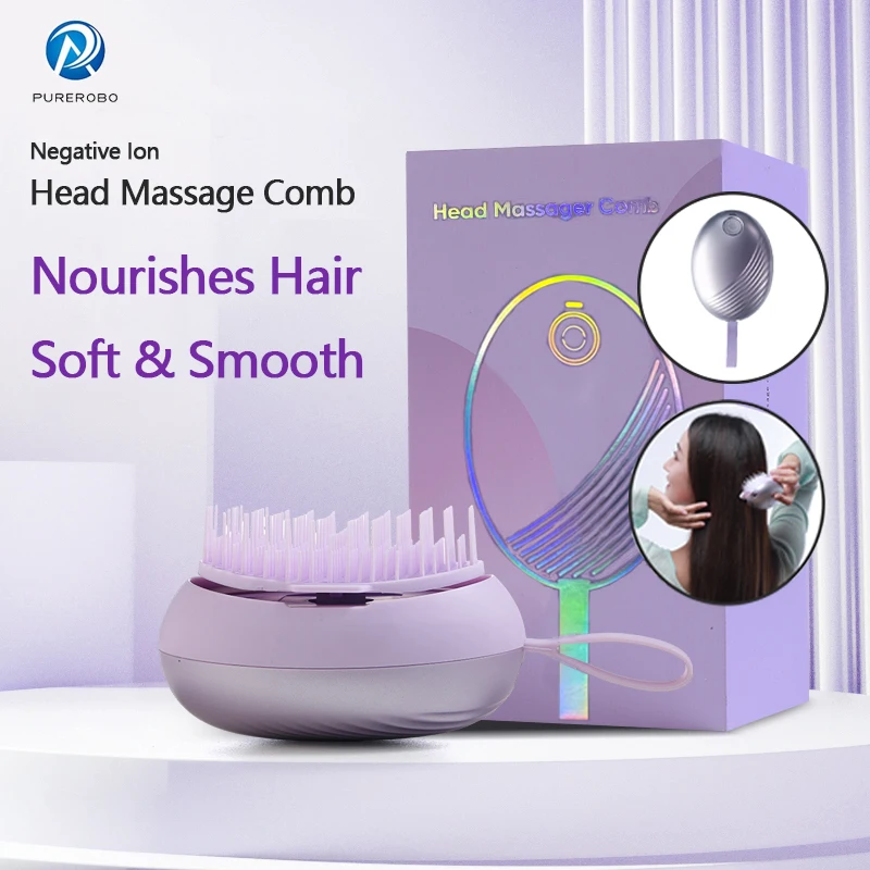 

Electric Powered Head Massage Comb Negative Ion Ultrasonic High Frequency Vibration Barber Hair Comb Portable Scalp Massager